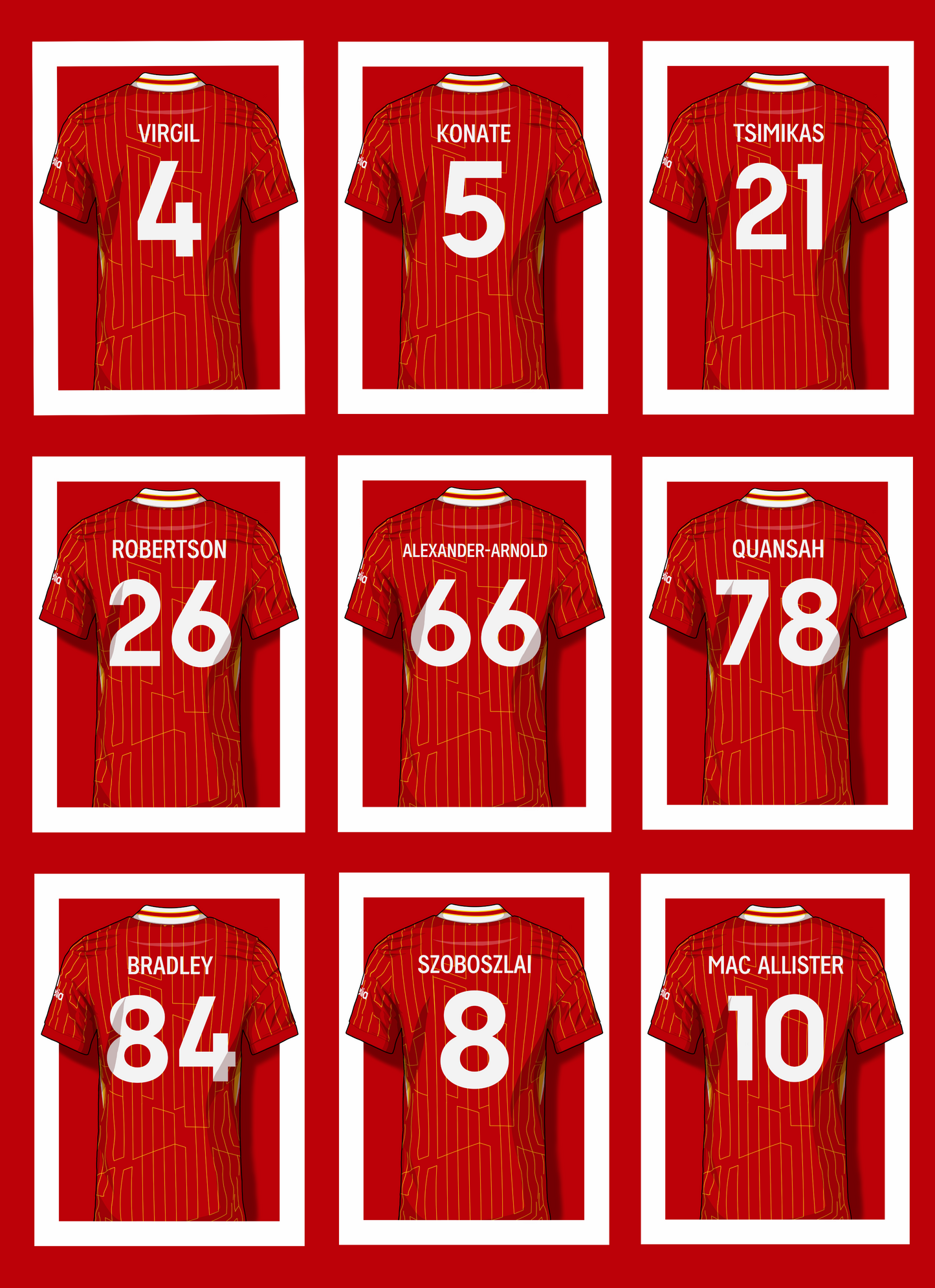 Liverpool FC Player 24/25 Shirt print