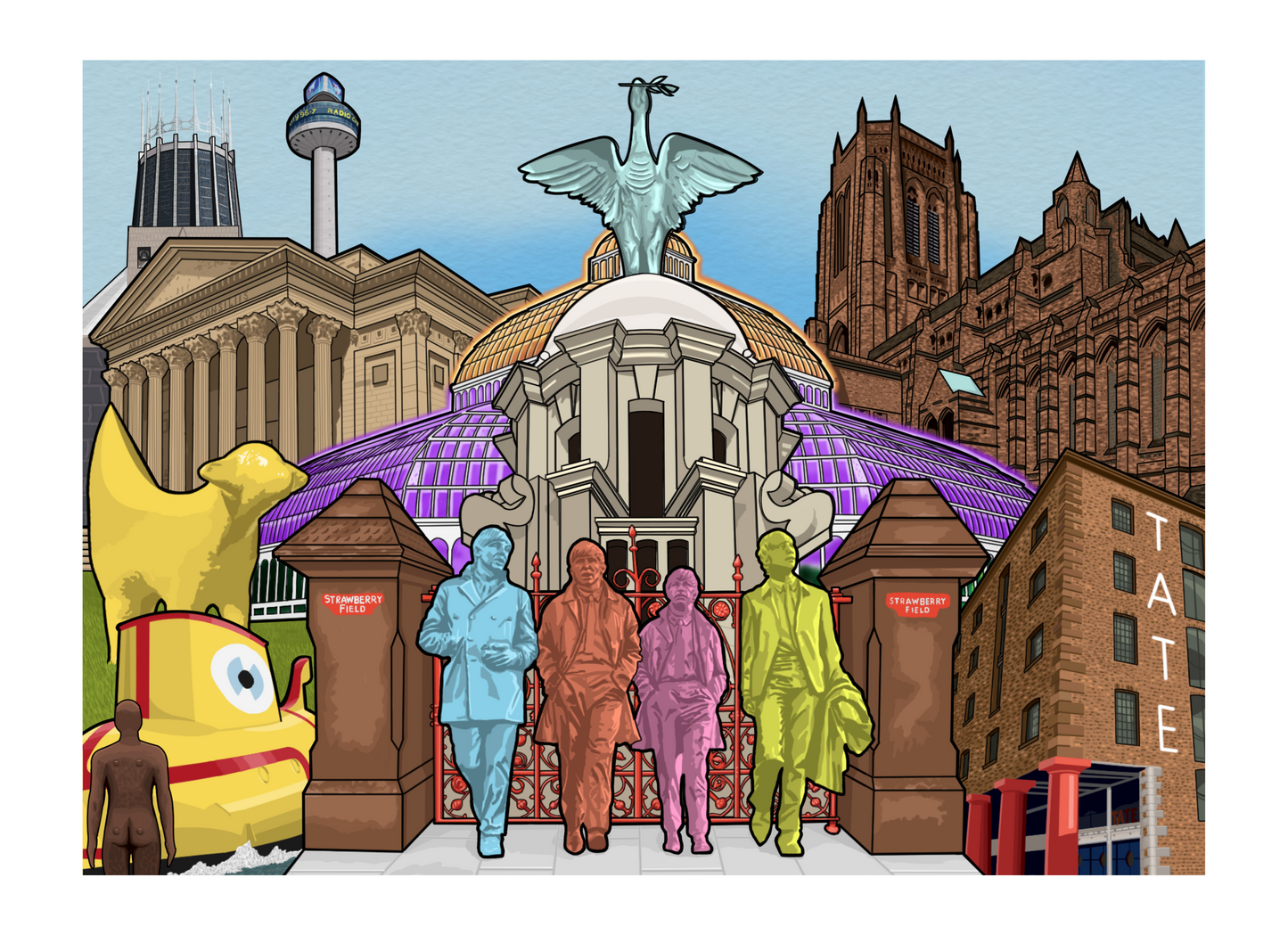 Liverpool Landmarks print