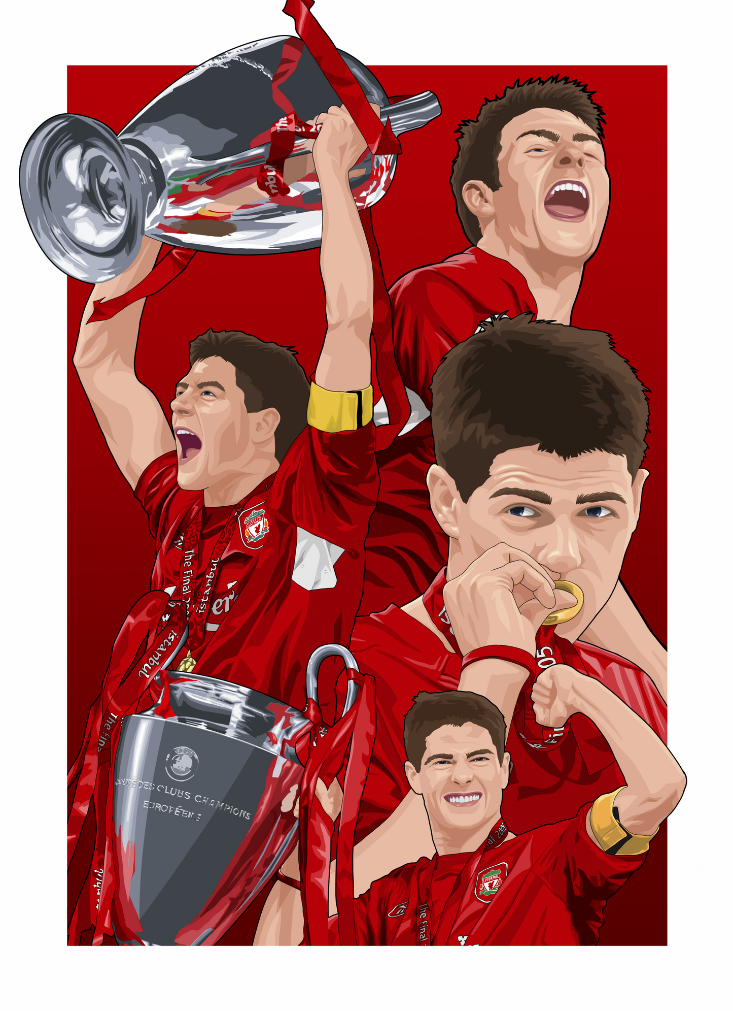 Steven Gerrard Liverpool 2005 print