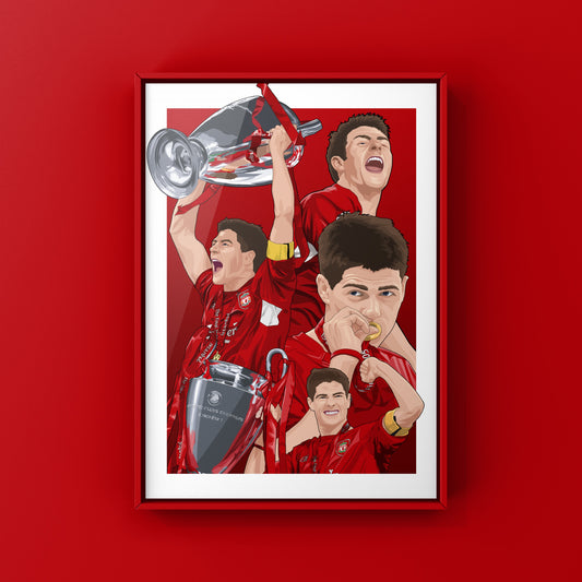 Steven Gerrard Liverpool 2005 print