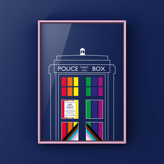 Tardis Flag Fan Art print