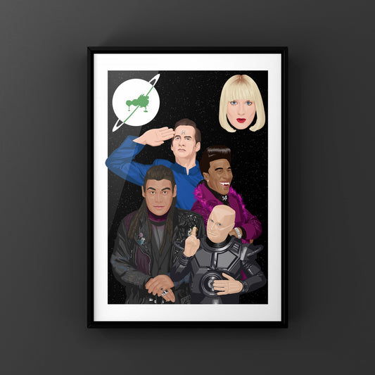 Red Dwarf Crew Fan Wall Art Print
