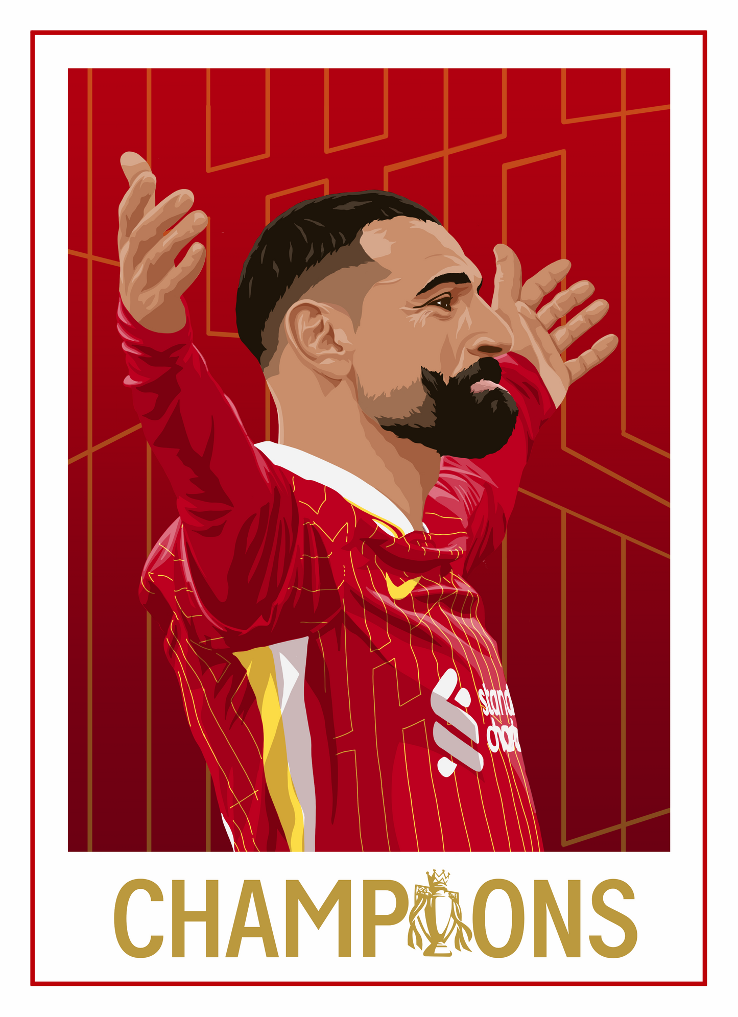 Mo Salah - Champions Liverpool FC 24/25 print