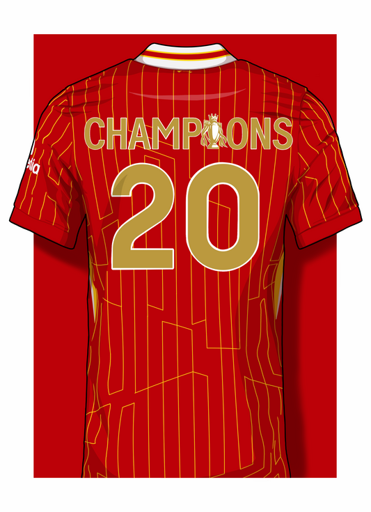 Champions 20 - Liverpool FC 24/25 print