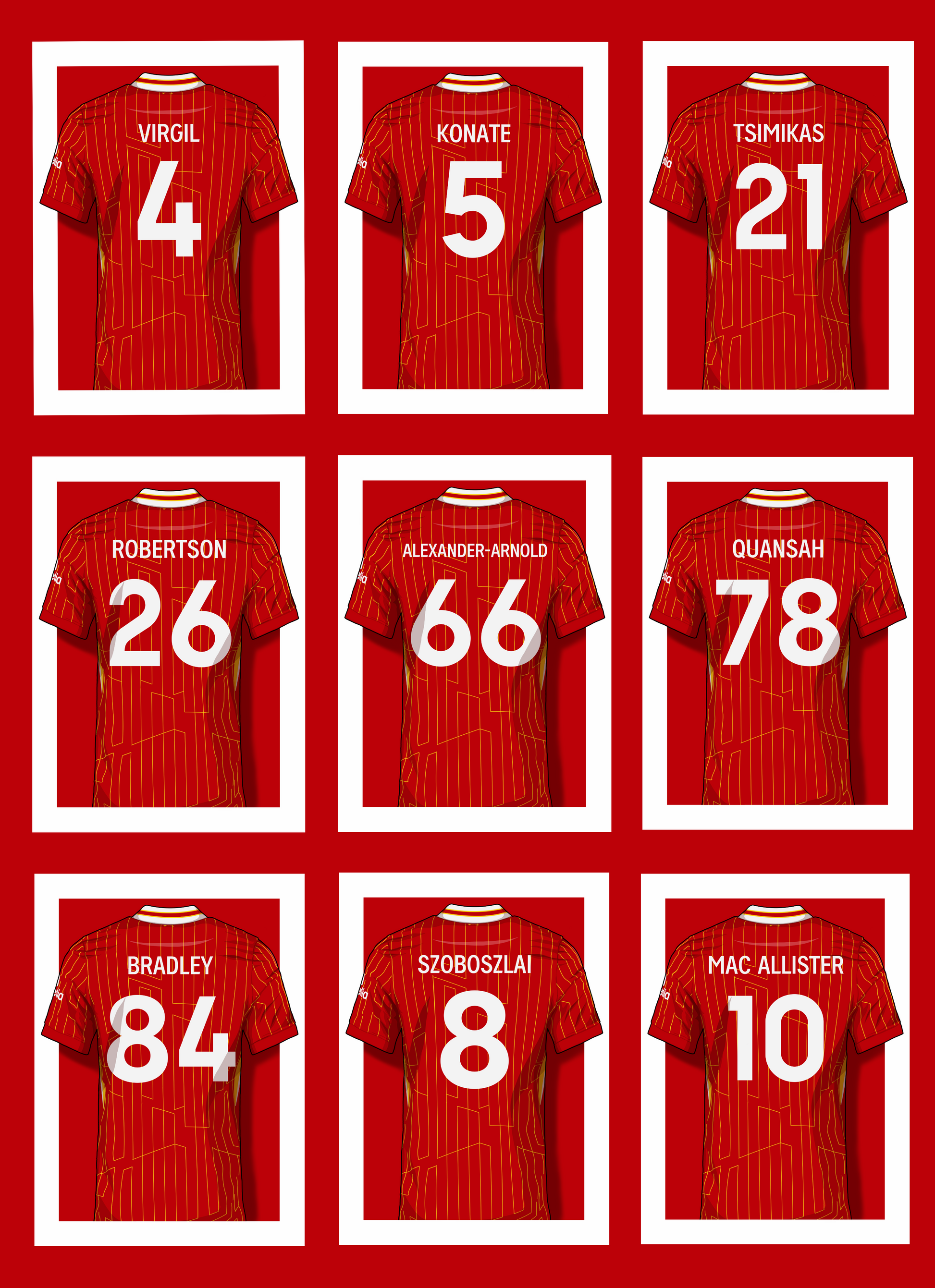Liverpool FC Player 24/25 Shirt print