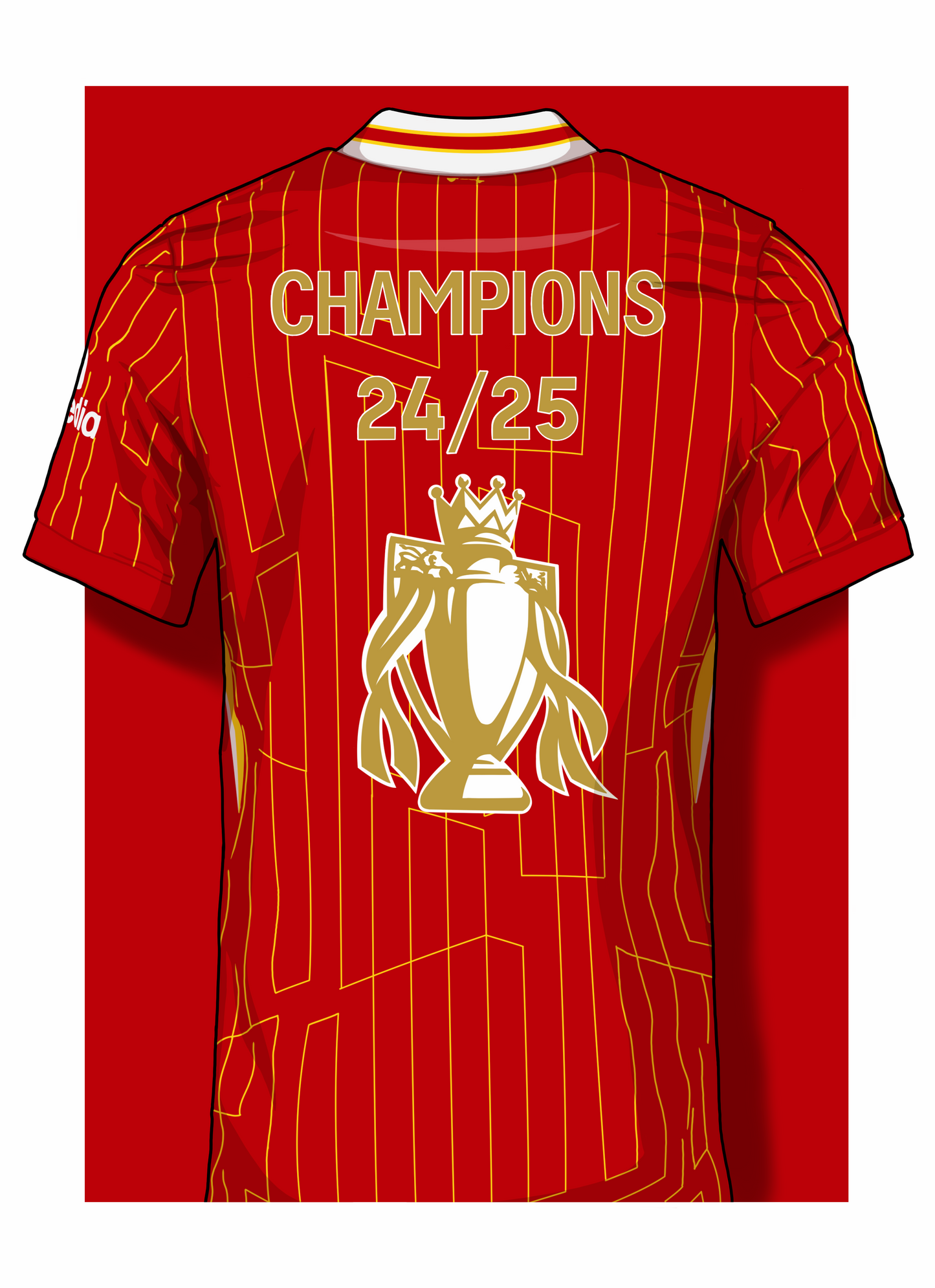 League Champions Trophy Liverpool FC 24/25 print