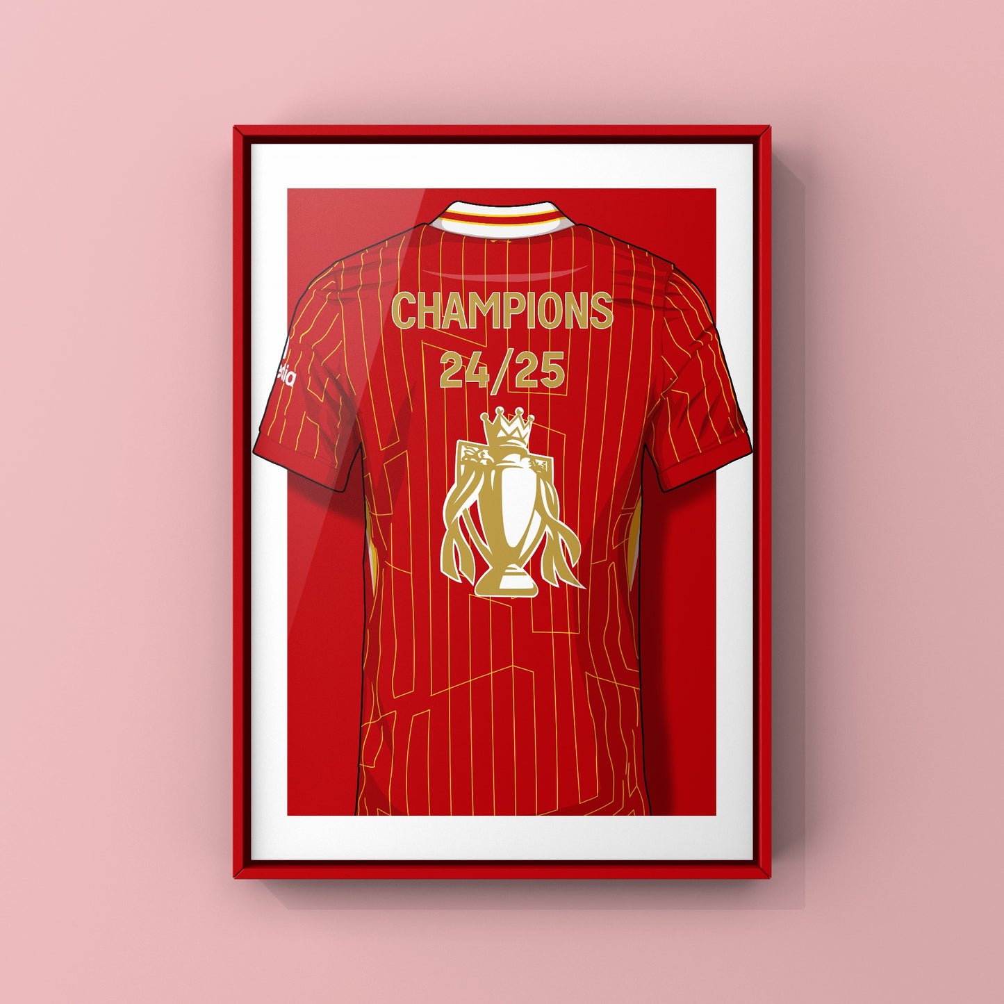 League Champions Trophy Liverpool FC 24/25 print