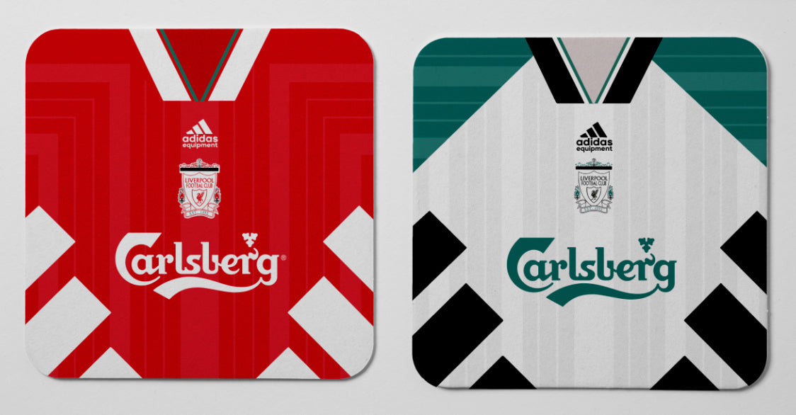 Liverpool Retro kit coasters – Ped Designs
