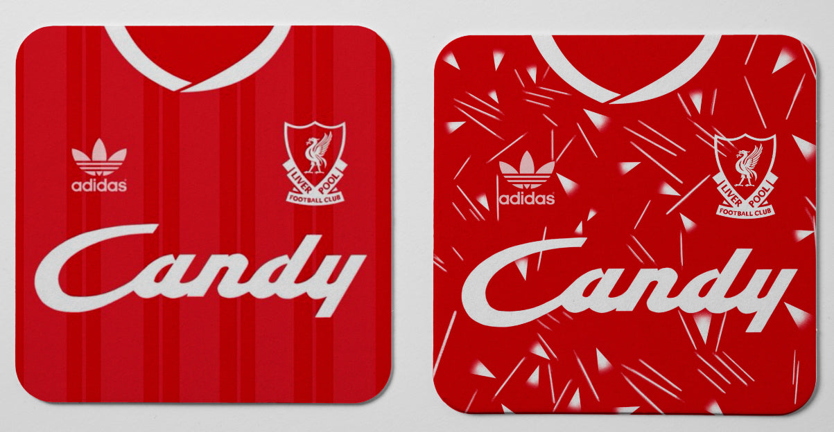 Liverpool Retro kit coasters – Ped Designs