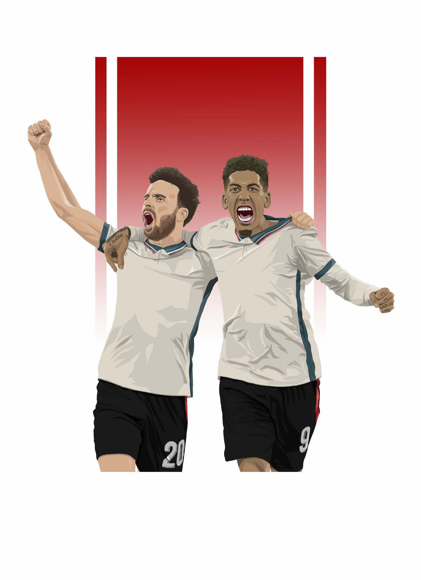 Diogo Jota & Bobby Firmino print