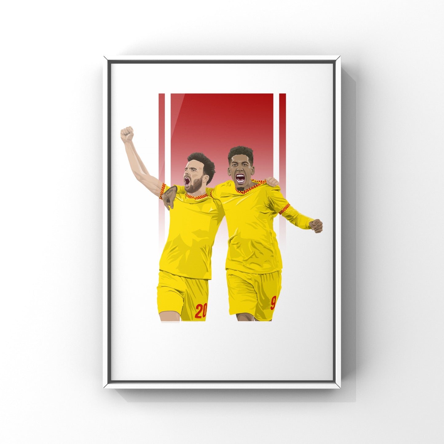 Diogo Jota & Bobby Firmino print